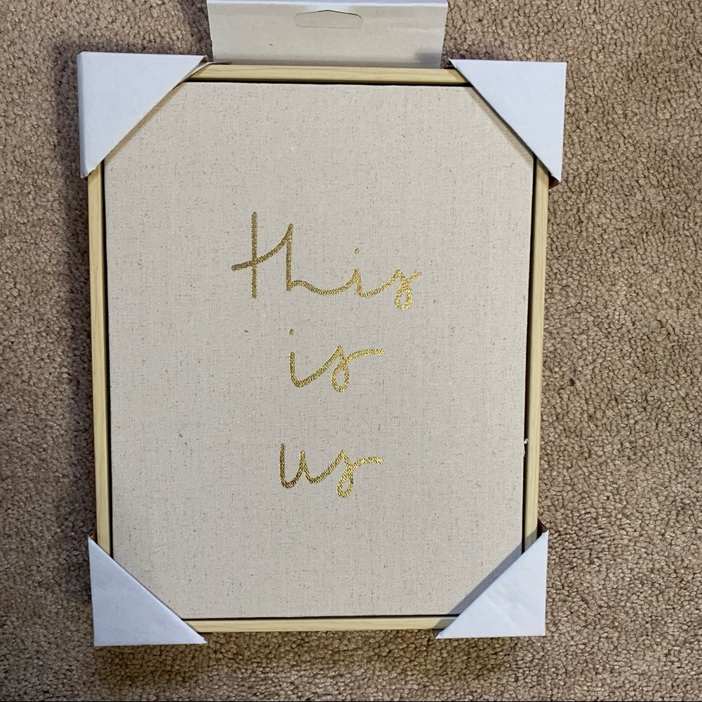 Opalhouse Framed Foil Embellished Linen Picture